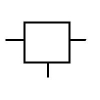 Le symbole du régulateur de tension...